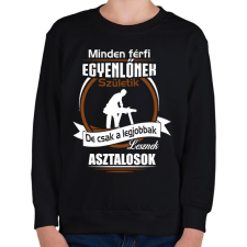 PRINTFASHION Legjobbak lesznek asztalosok - Gyerek pulóver - Fekete gyerek pulóver, kardigán