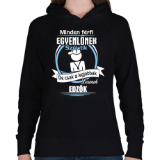 PRINTFASHION Legjobbak lesznek edzők - Női kapucnis pulóver - Fekete