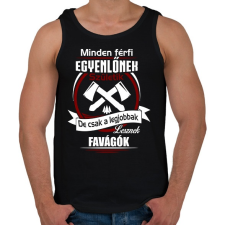 PRINTFASHION Legjobbak lesznek favágók - Férfi atléta - Fekete atléta, trikó