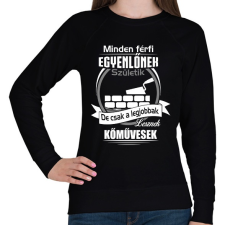 PRINTFASHION Legjobbak lesznek kőművesek - Női pulóver - Fekete női pulóver, kardigán