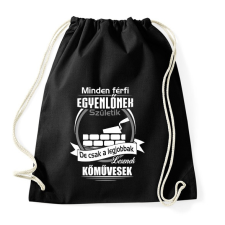 PRINTFASHION Legjobbak lesznek kőművesek - Sportzsák, Tornazsák - Fekete tornazsák