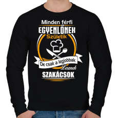 PRINTFASHION Legjobbak lesznek szakácsok - Férfi pulóver - Fekete