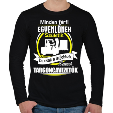 PRINTFASHION Legjobbak lesznek targoncások - Férfi hosszú ujjú póló - Fekete férfi póló