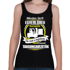 PRINTFASHION Legjobbak lesznek targoncások - Női atléta - Fekete női trikó