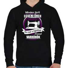 PRINTFASHION Legjobbak lesznek varrónők - Férfi kapucnis pulóver - Fekete férfi pulóver, kardigán