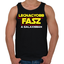 PRINTFASHION LEGNAGYOBB FASZ A GALAXISBAN - Férfi atléta - Fekete atléta, trikó
