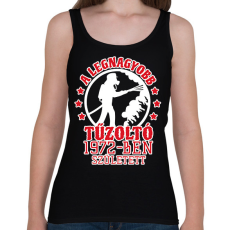 PRINTFASHION Legnagyobb tűzoltó - Évszámmal - Női atléta - Fekete