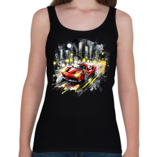 PRINTFASHION LEGO Ferrari - Női atléta - Fekete női trikó