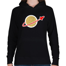 PRINTFASHION LEGO Space - Női kapucnis pulóver - Fekete női pulóver, kardigán