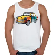 PRINTFASHION LEGO Trabant - Retro autó - Férfi atléta - Fehér atléta, trikó