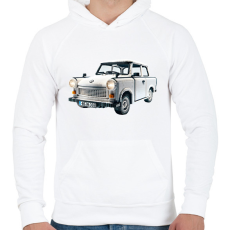 PRINTFASHION LEGO Trabant - Retro autó - Férfi kapucnis pulóver - Fehér