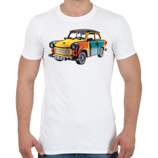 PRINTFASHION LEGO Trabant - Retro autó - Férfi póló - Fehér férfi póló