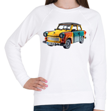 PRINTFASHION LEGO Trabant - Retro autó - Női pulóver - Fehér