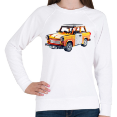 PRINTFASHION LEGO Trabant - Retro autó - Női pulóver - Fehér