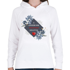 PRINTFASHION Legszebb nők augusztus - Női kapucnis pulóver - Fehér