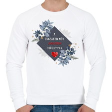 PRINTFASHION Legszebb nők június - Férfi pulóver - Fehér férfi pulóver, kardigán