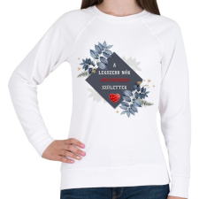 PRINTFASHION Legszebb nők november - Női pulóver - Fehér női pulóver, kardigán