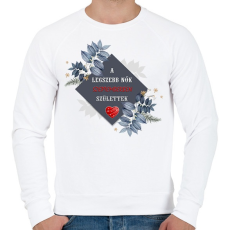 PRINTFASHION Legszebb nők szeptember - Férfi pulóver - Fehér