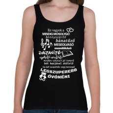 PRINTFASHION Legszuperebb Óvónéni - Női atléta - Fekete