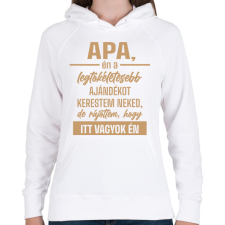 PRINTFASHION Legtökéletesebb ajándék - Női kapucnis pulóver - Fehér női pulóver, kardigán