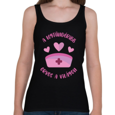 PRINTFASHION Legtündéribb orvos - Női atléta - Fekete