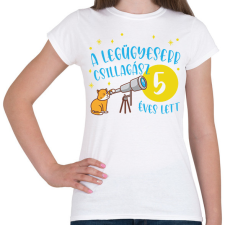 PRINTFASHION Legügyesebb csillagász - Számmal - Női póló - Fehér női póló