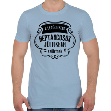 PRINTFASHION Legügyesebb néptáncosok - Hónappal - Férfi póló - Világoskék