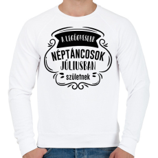 PRINTFASHION Legügyesebb néptáncosok - Hónappal - Férfi pulóver - Fehér
