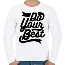 PRINTFASHION Légy a legjobb - Férfi pulóver - Fehér férfi pulóver, kardigán