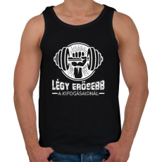 PRINTFASHION Légy erősebb - Férfi atléta - Fekete