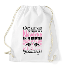 PRINTFASHION Légy kedves a Nővérkével! - Sportzsák, Tornazsák - Fehér tornazsák