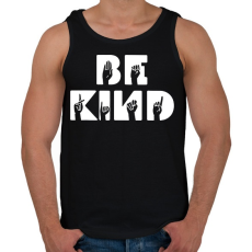 PRINTFASHION Légy kedves - Férfi atléta - Fekete