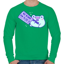 PRINTFASHION Légy kedves, különben.. - Férfi pulóver - Zöld férfi pulóver, kardigán