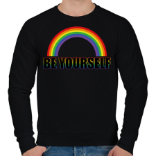 PRINTFASHION Légy önmagad - Férfi pulóver - Fekete férfi pulóver, kardigán