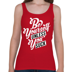 PRINTFASHION Légy önmagad  - Női atléta - Cseresznyepiros