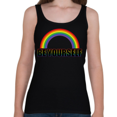 PRINTFASHION Légy önmagad - Női atléta - Fekete