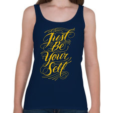 PRINTFASHION Légy önmagad - Női atléta - Sötétkék női trikó