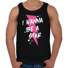 PRINTFASHION Légy sztár - Férfi atléta - Fekete