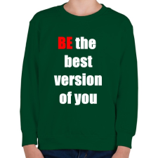 PRINTFASHION Légy te magad legjobb változata - Gyerek pulóver - Sötétzöld gyerek pulóver, kardigán