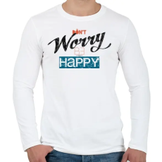 PRINTFASHION Légy vidám - Férfi hosszú ujjú póló - Fehér