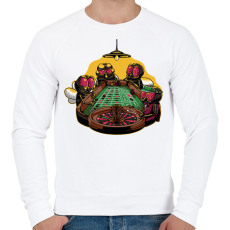 PRINTFASHION Legyek és a rulett - Férfi pulóver - Fehér