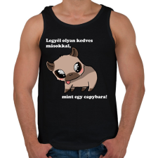 PRINTFASHION legyél olyan kedves másokkal, mint egy capybara (fehér) - Férfi atléta - Fekete atléta, trikó