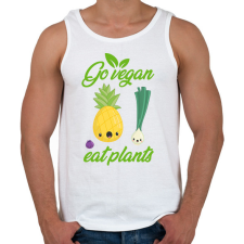 PRINTFASHION Legyél vegán - Férfi atléta - Fehér atléta, trikó