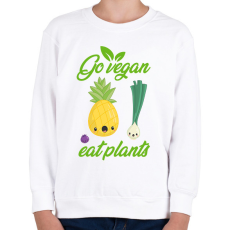 PRINTFASHION Legyél vegán - Gyerek pulóver - Fehér