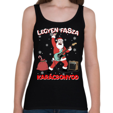 PRINTFASHION Legyen fasza karácsonyod - Női atléta - Fekete női trikó