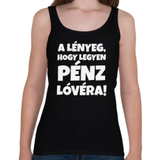 PRINTFASHION Legyen pénz lóvéra 2 - Női atléta - Fekete