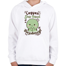 PRINTFASHION Legyen szép napod bazdmeg! - Gyerek kapucnis pulóver - Fehér