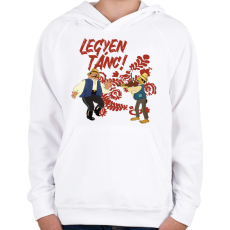 PRINTFASHION Legyen Tánc! - Gyerek kapucnis pulóver - Fehér