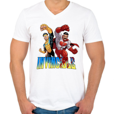 PRINTFASHION Legyőzhetetlen  - Férfi V-nyakú póló - Fehér