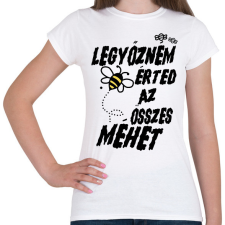 PRINTFASHION Legyőzném érted az összes méhet - páros minta - Női póló - Fehér női póló